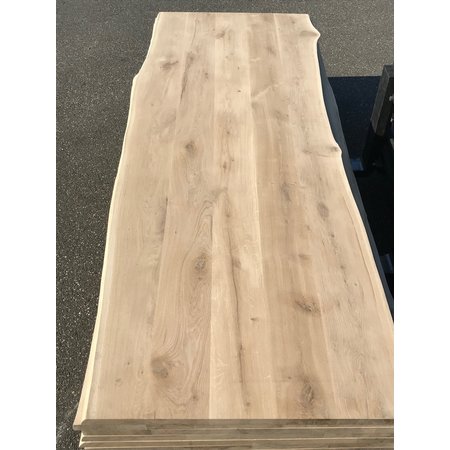 Tafelblad rustiek eiken met 2 boomkanten 40x28001000mm