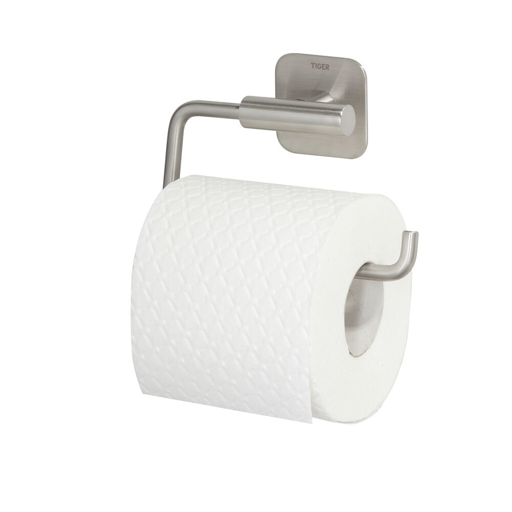 Tiger Colar Toiletrolhouder zonder klep RVS geborsteld