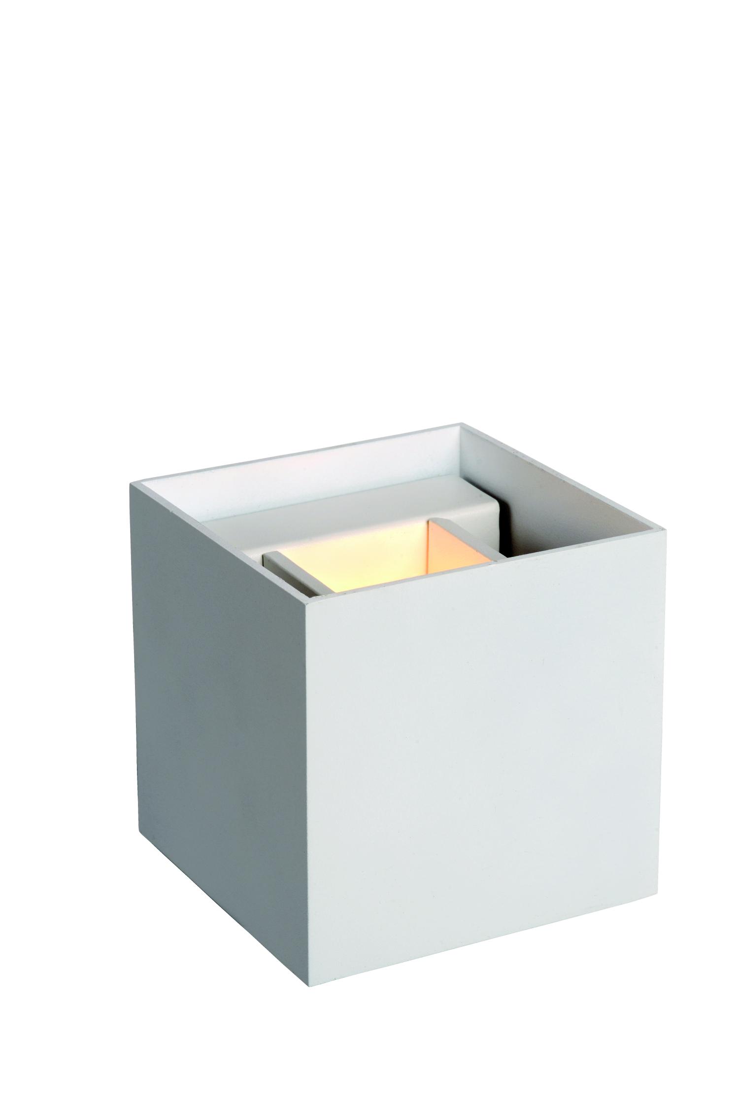 Lucide AXI - Spot mural Salle de bains - LED - 2x3,5W 2700K - IP54 - Angle du faisceau réglable - Blanc