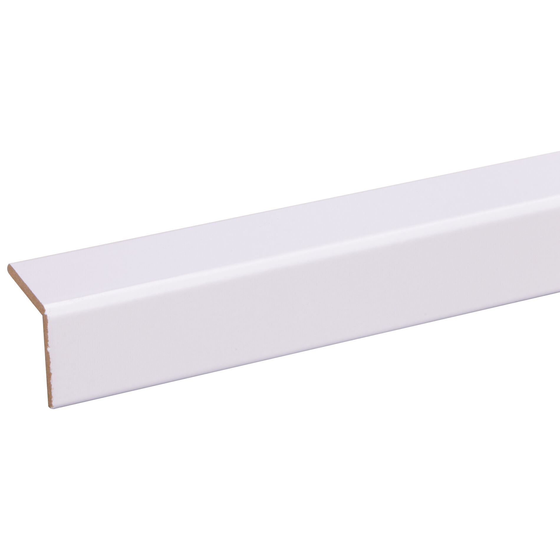Hoeklat MDF wit zelfklevend 33x33 260cm