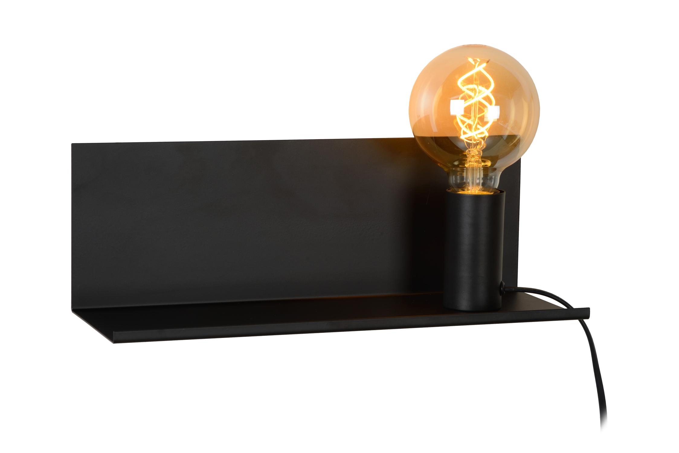 Lucide SEBO - Lampe de chevet - 1xE27 - Noir