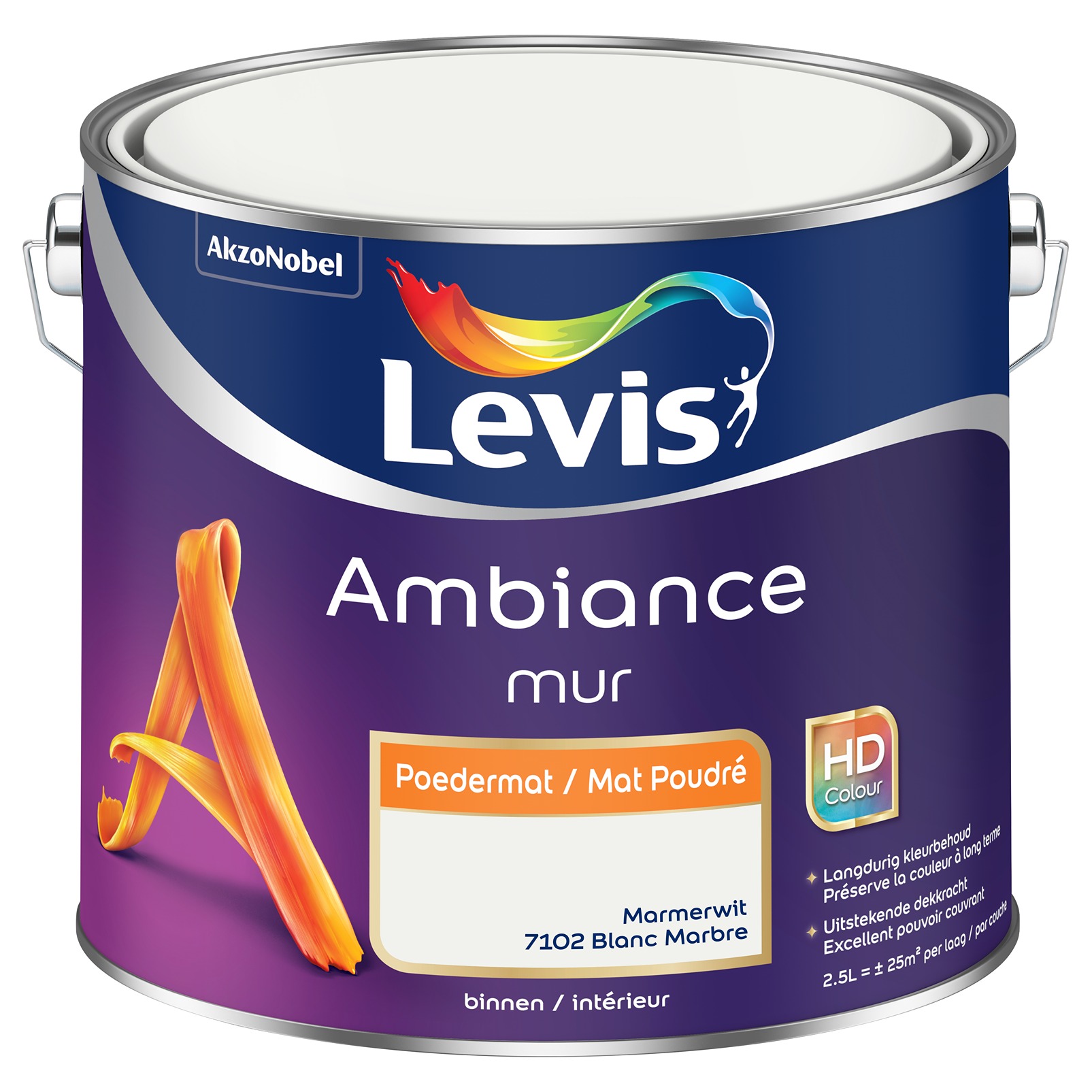 Levis Ambiance Mur Poedermat 2.5l Marmerwit