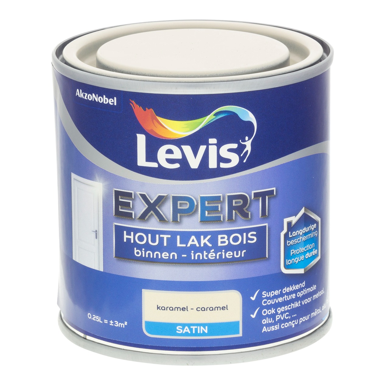 Levis Expert Hout Lak Binnen Satin 0.25l Karamel