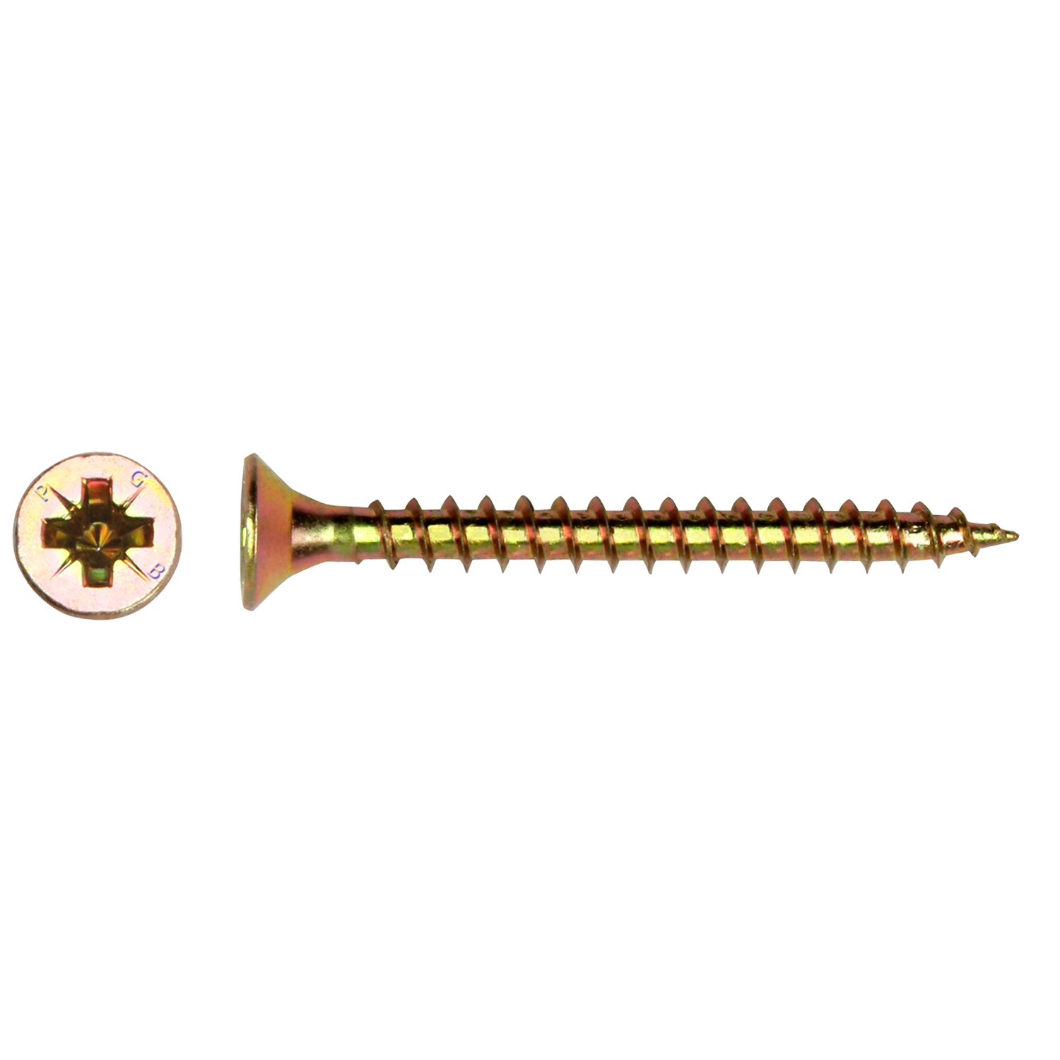 Univ. spaanplaatschroef PFS+ verzonken kop PZ Ø3,5x30 geelverzinkt (200st)