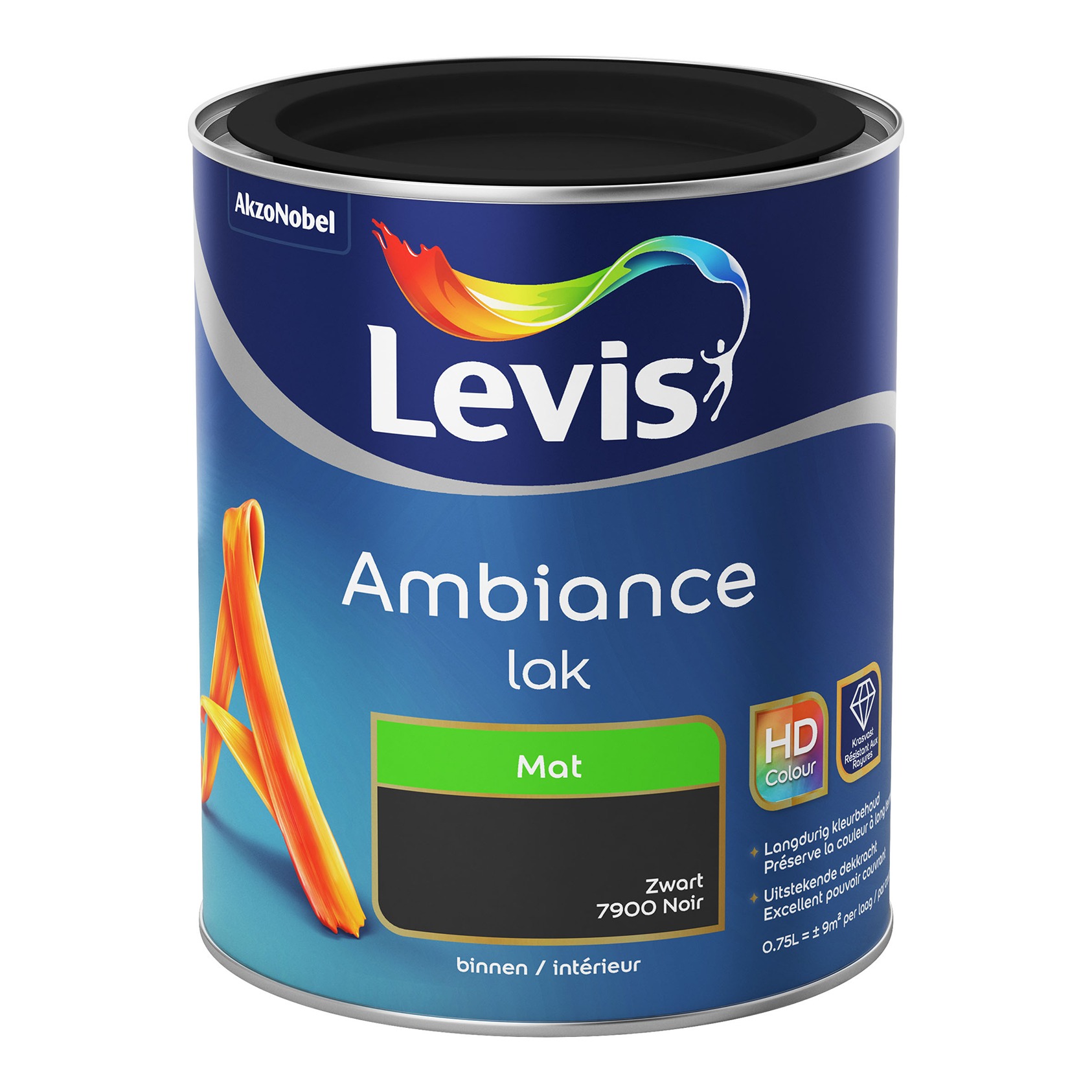 Levis Ambiance Lak Mat 0.75l Zwart