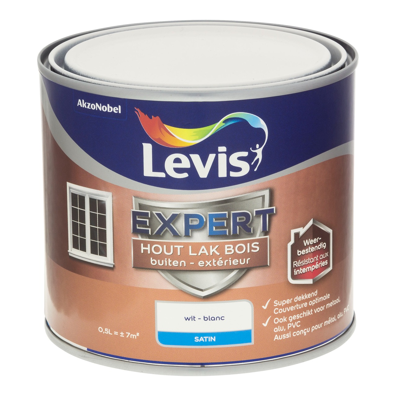 Levis Expert Lak Bois Extérieur Satin 0.5l Blanc