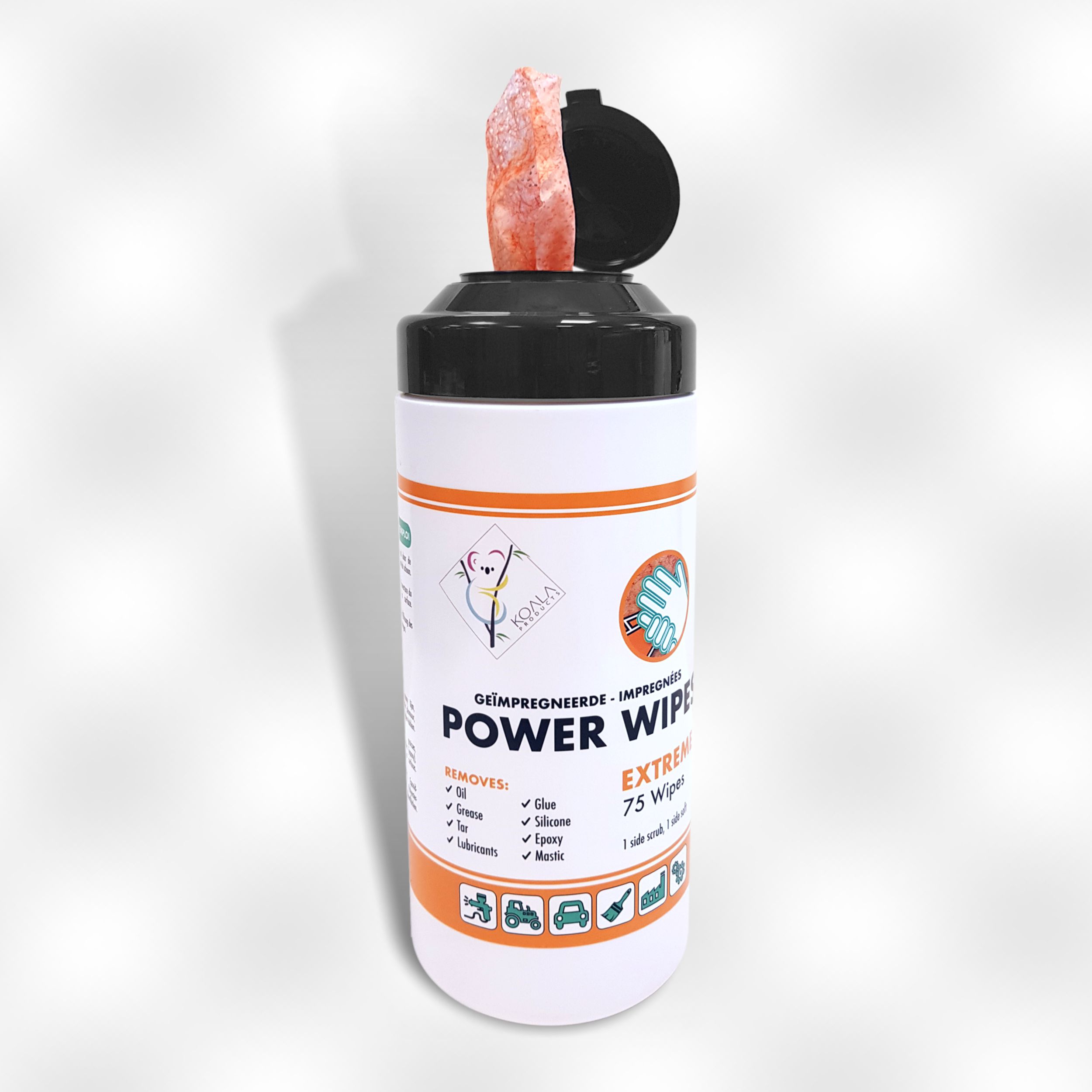 Koala Lingettes Power Extreme Orange 75pc
