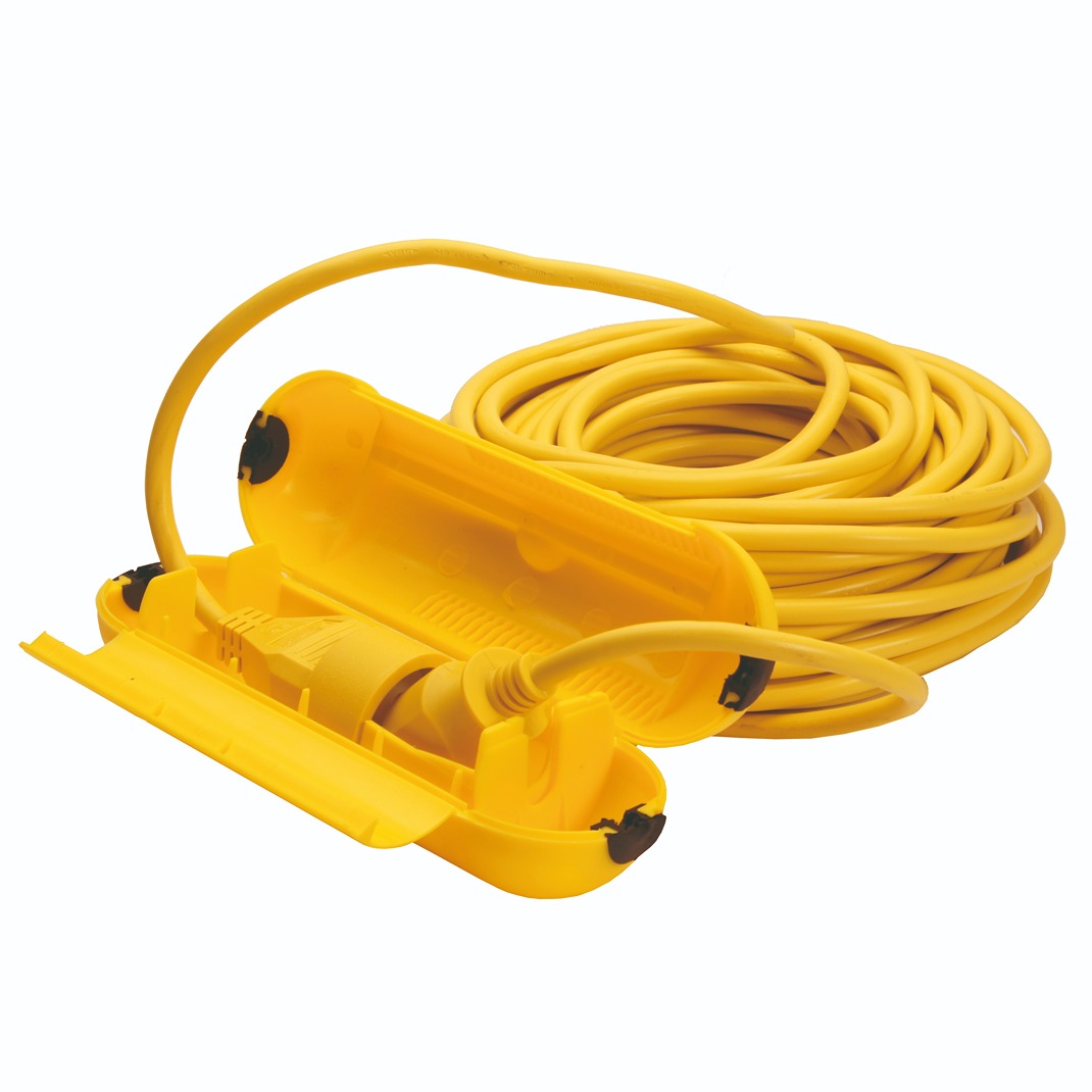 VERLENGSNOER 3G1.5 PVC 20M GEEL