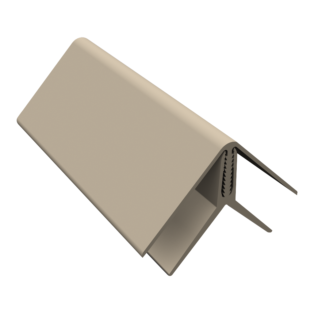 Durasid tweedelige binnen-/buitenhoek PVC 3m - 94 Camel (prijs per lm stuk)