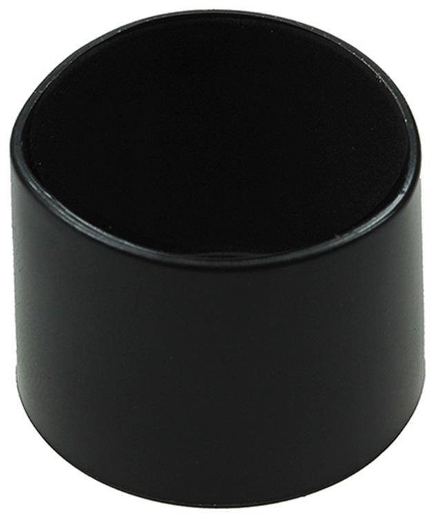 Embout coiffant plastique noir rond Ø25mm (4 pièces)