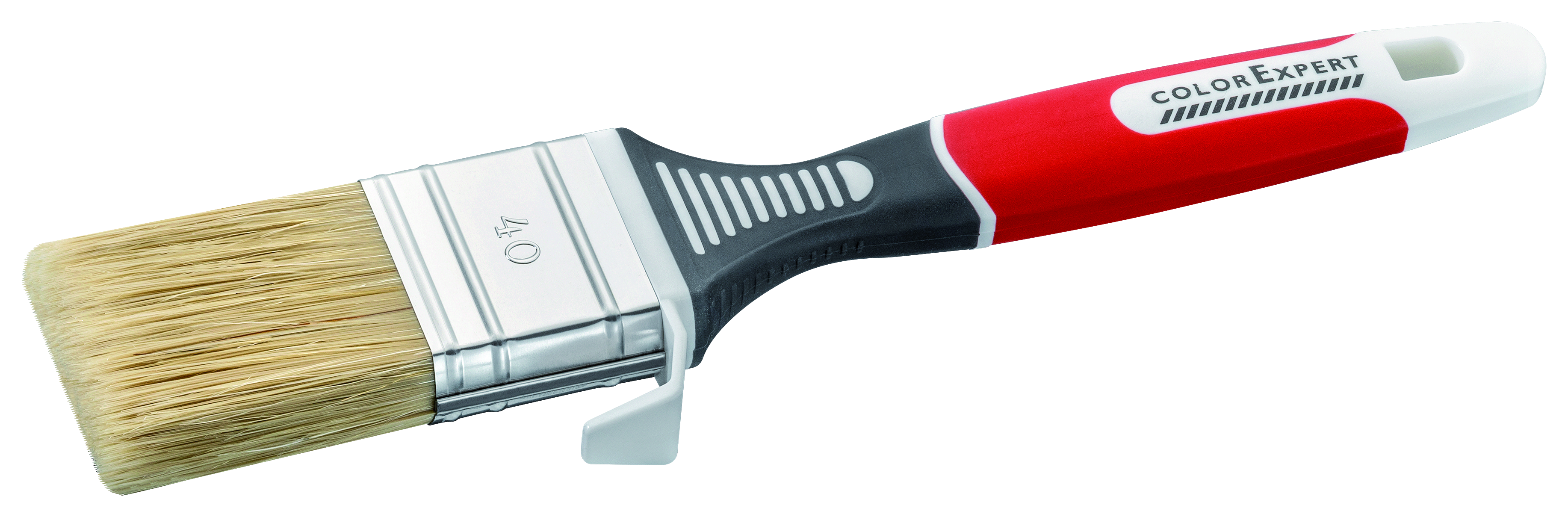 platte verfborstel 40mm wit haar softgrip