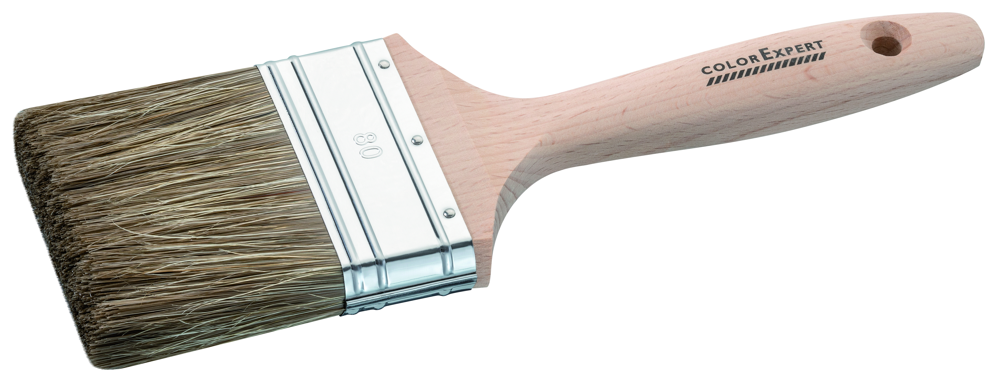 Brosse plate stain 80mm brun cheveux-mix FSC