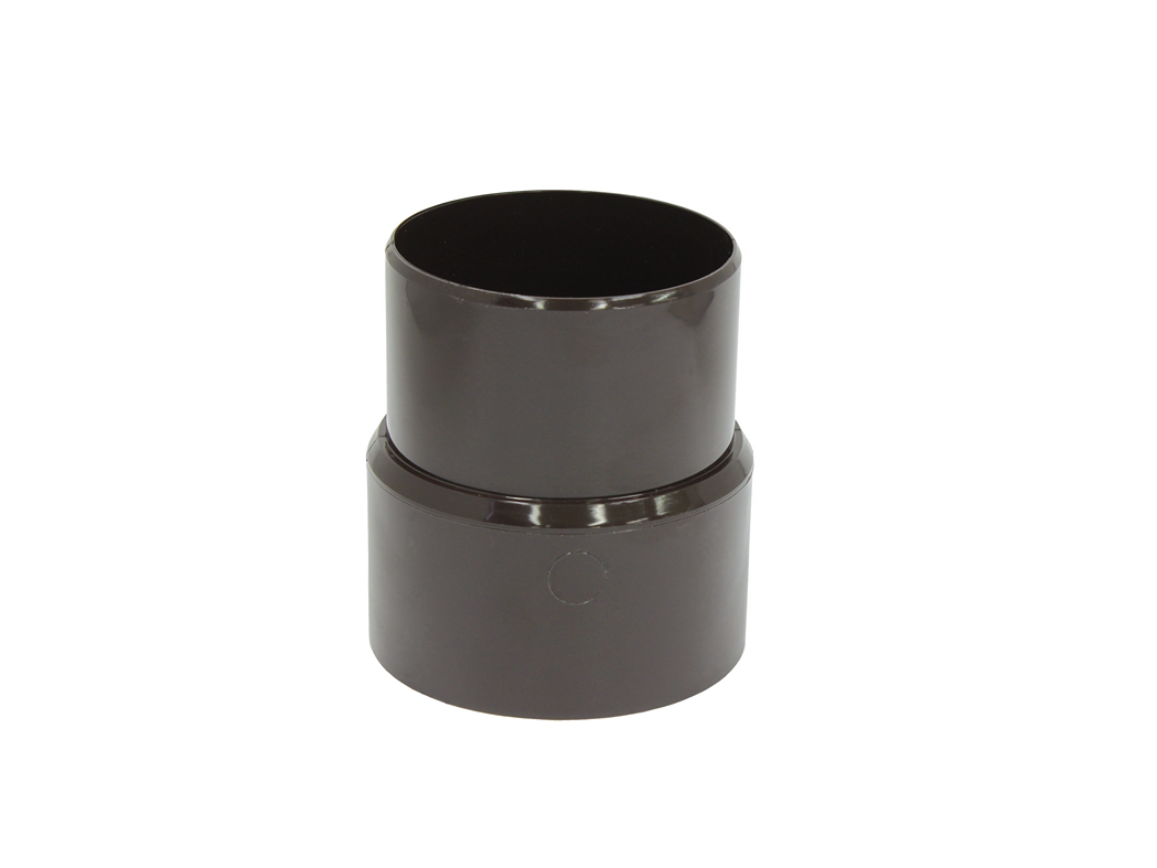 Mof regenwaterafvoer PVC Ø80mm bruin M/F