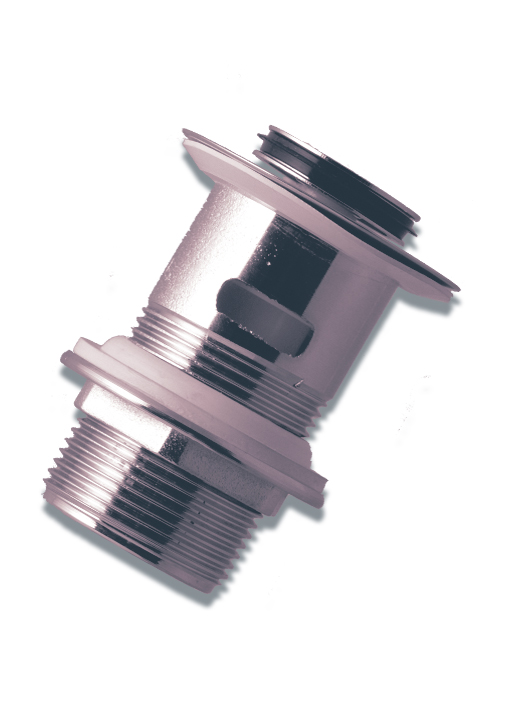 1 Afvoerplug voor wastafel met digiclic en overloop - 5/4" verchroomd