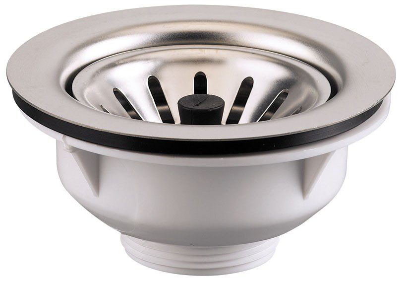 1 Bonde évier avec pan manuel - 6/4" inox