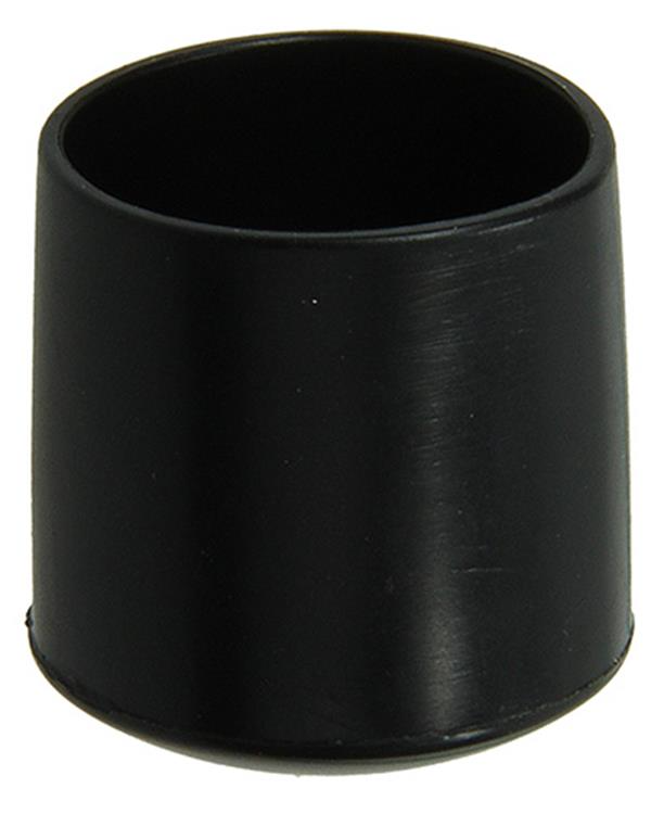 Buisdop opzetmodel kunststof zwart rond Ø22mm (4 stuks)