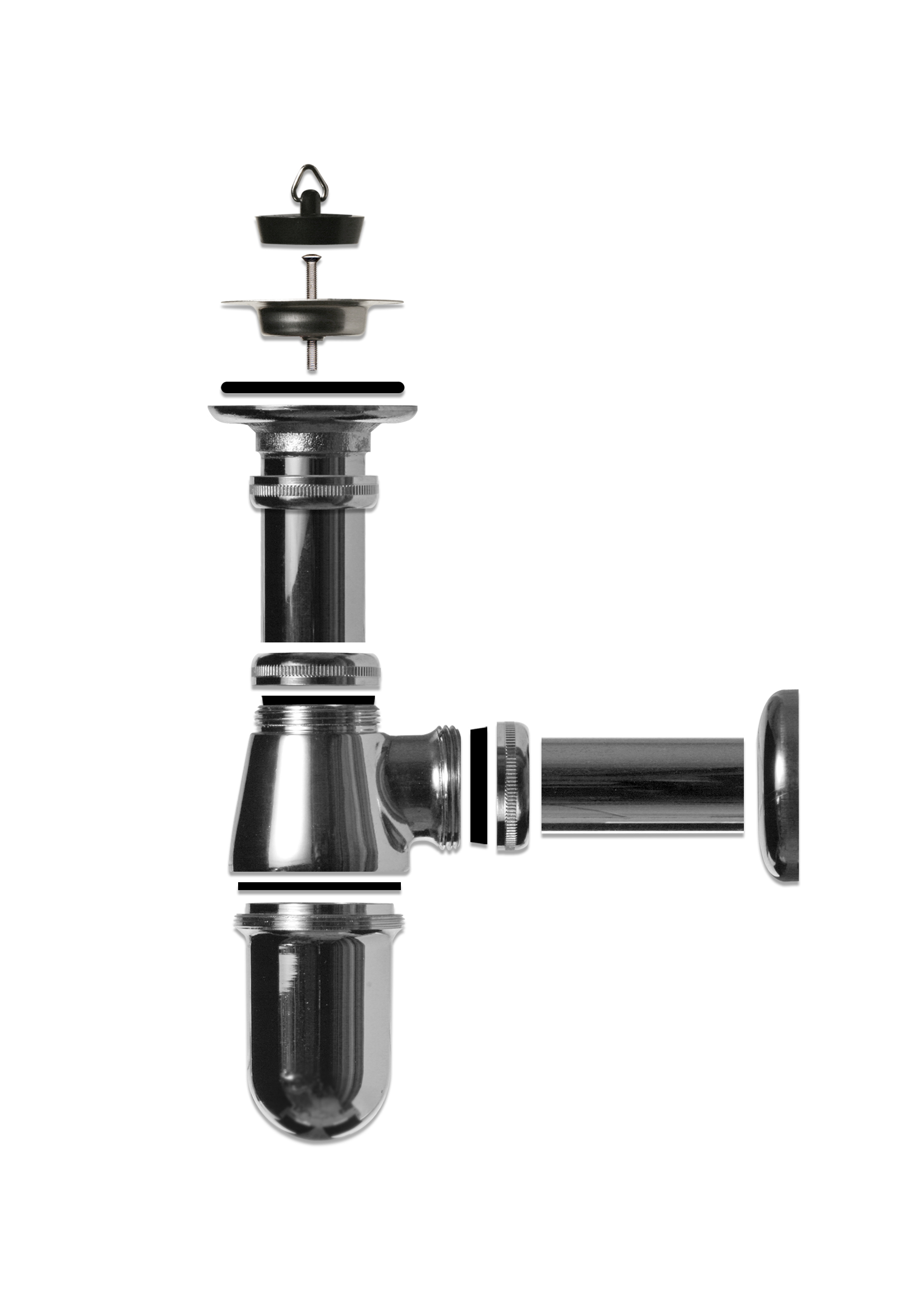 1 Siphon bouteille avec crépine NORA 5/4" x 32 mm - Laiton
