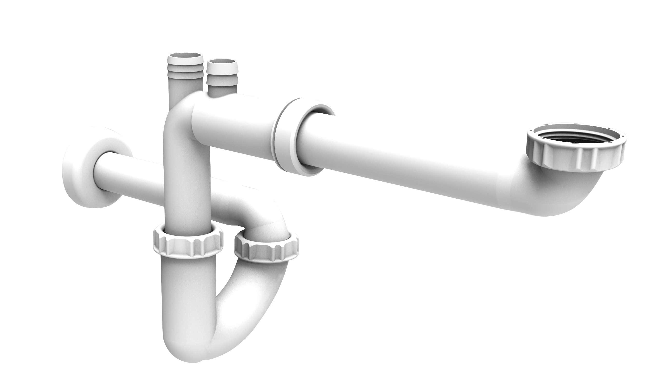 1 Siphon tubulaire 5/4" x 32 mm - Polypropylène