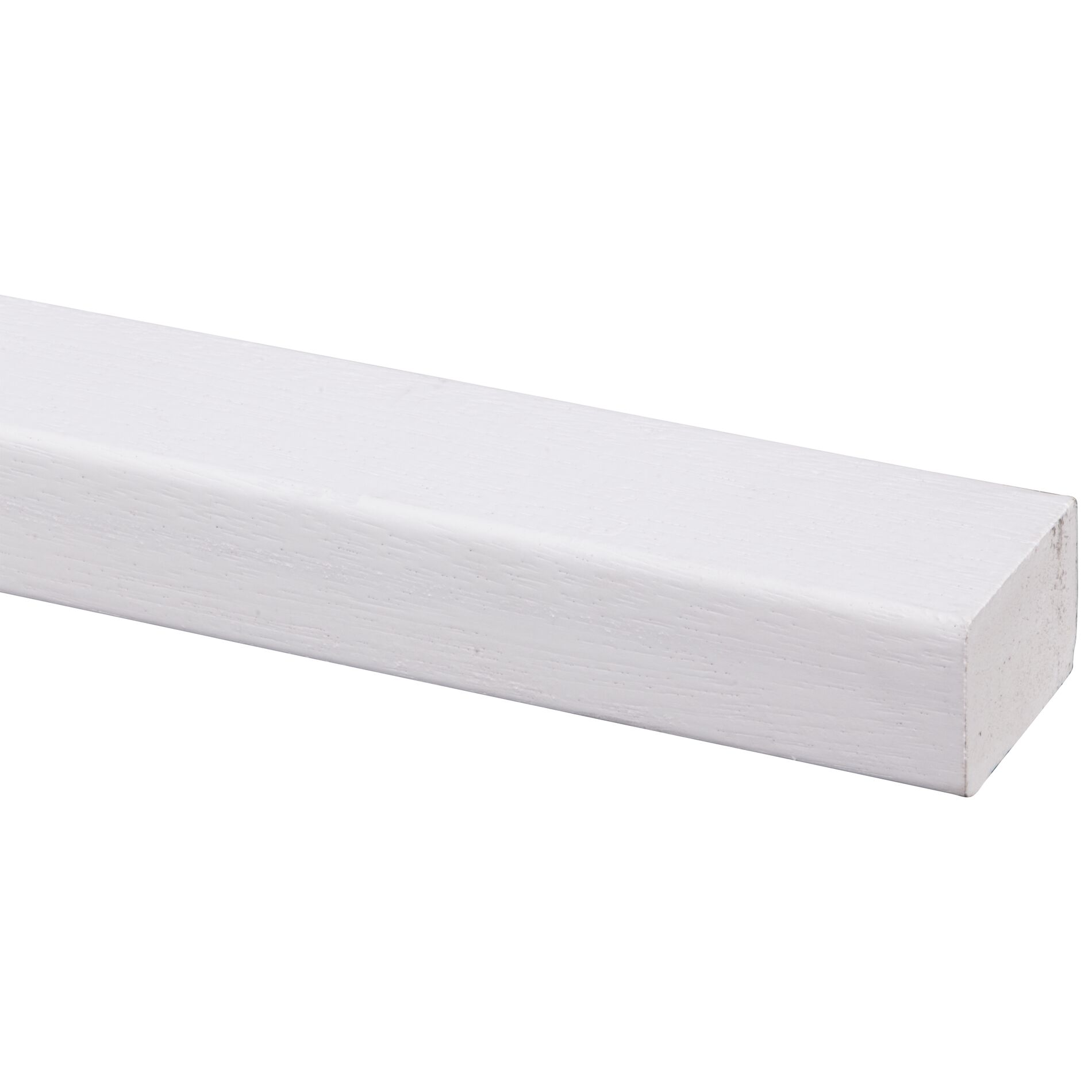 Schaaflat hardhout gegrond wit 27x44mm - 210cm