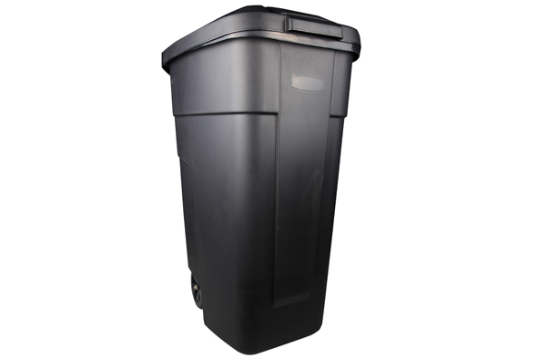 Poubelle roulante 110l noir 58x52xh88cm