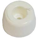 4 deurstoppers schroev. plast.wit