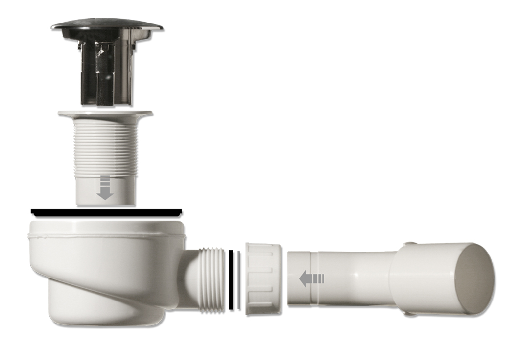 1 Douchesifon met uitneembare afdekplaat 40-50 mm - Abs