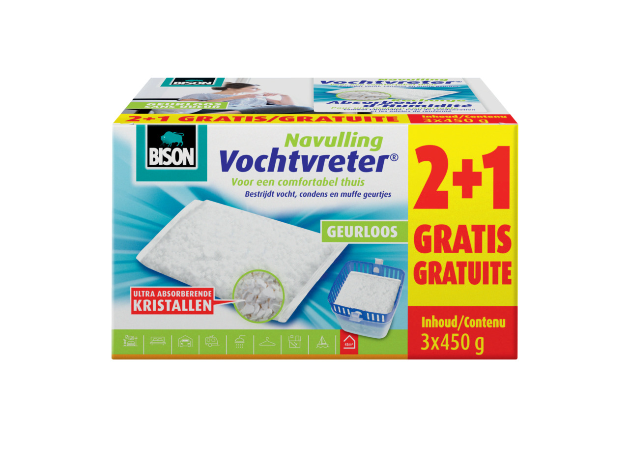 Bison Vochtvreter Neutraal Bag 450g Box