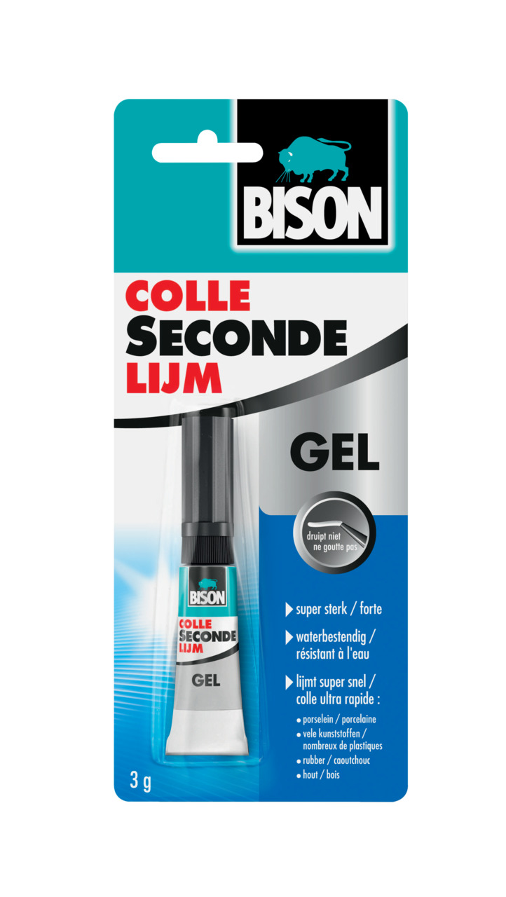 Bison Secondenlijm Gel 3g
