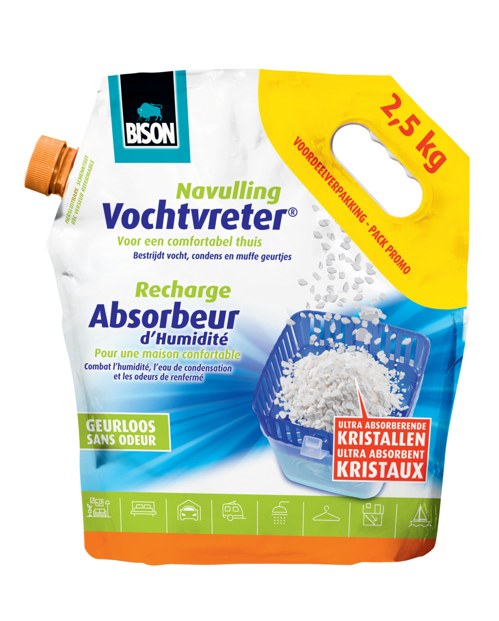 Bison Navulling Vochtvreter Classic 2.5kg Neutraal