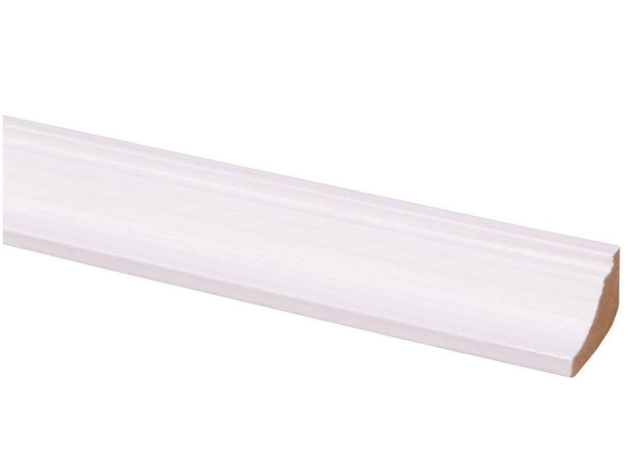 Corniche MDF structure bois blanc 22x32mm 260cm