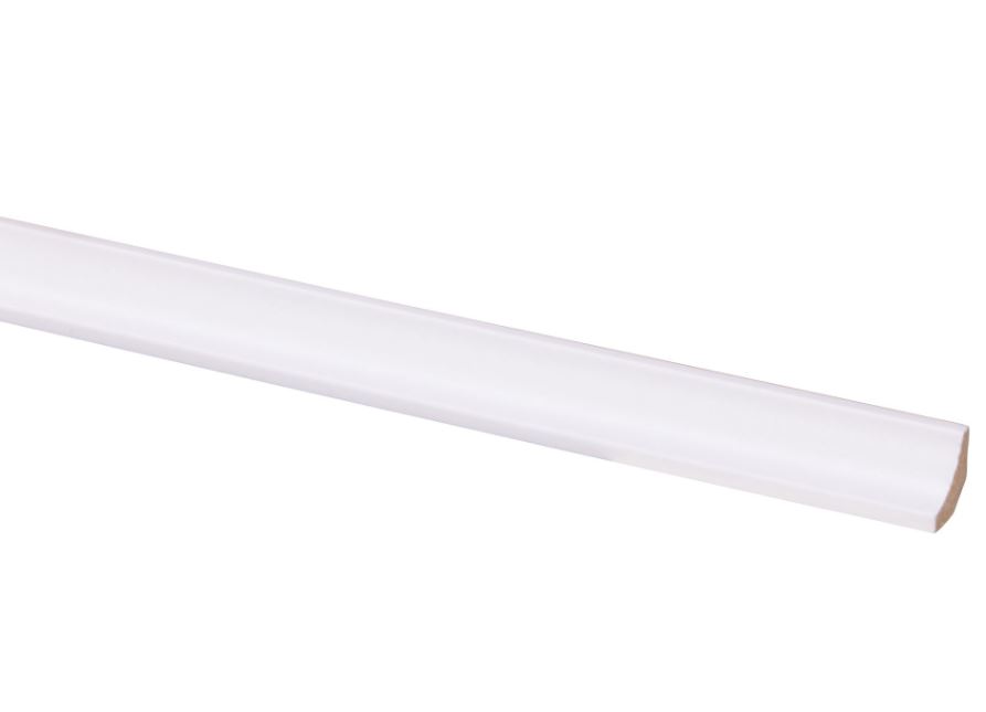 Corniche MDF blanc 13x13mm 260cm