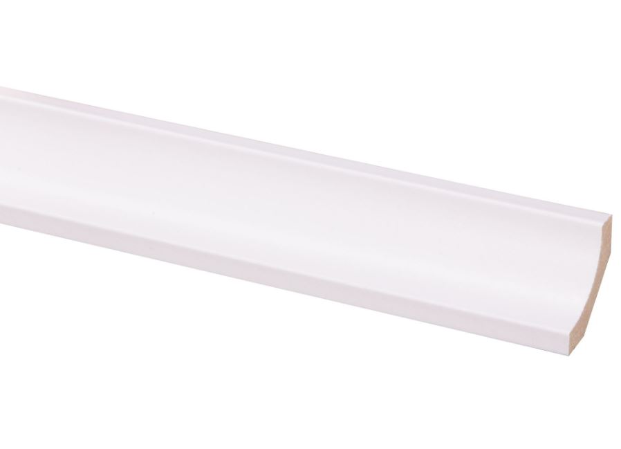 Corniche MDF blanc 27x27mm 260cm