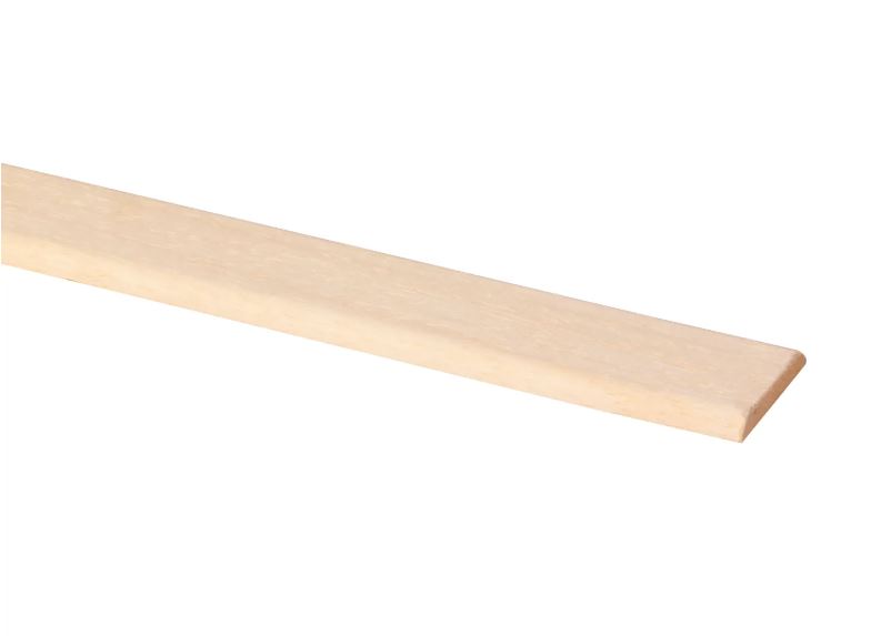 Couvre-joint bois dur blanc marupa 4x30mm 270cm
