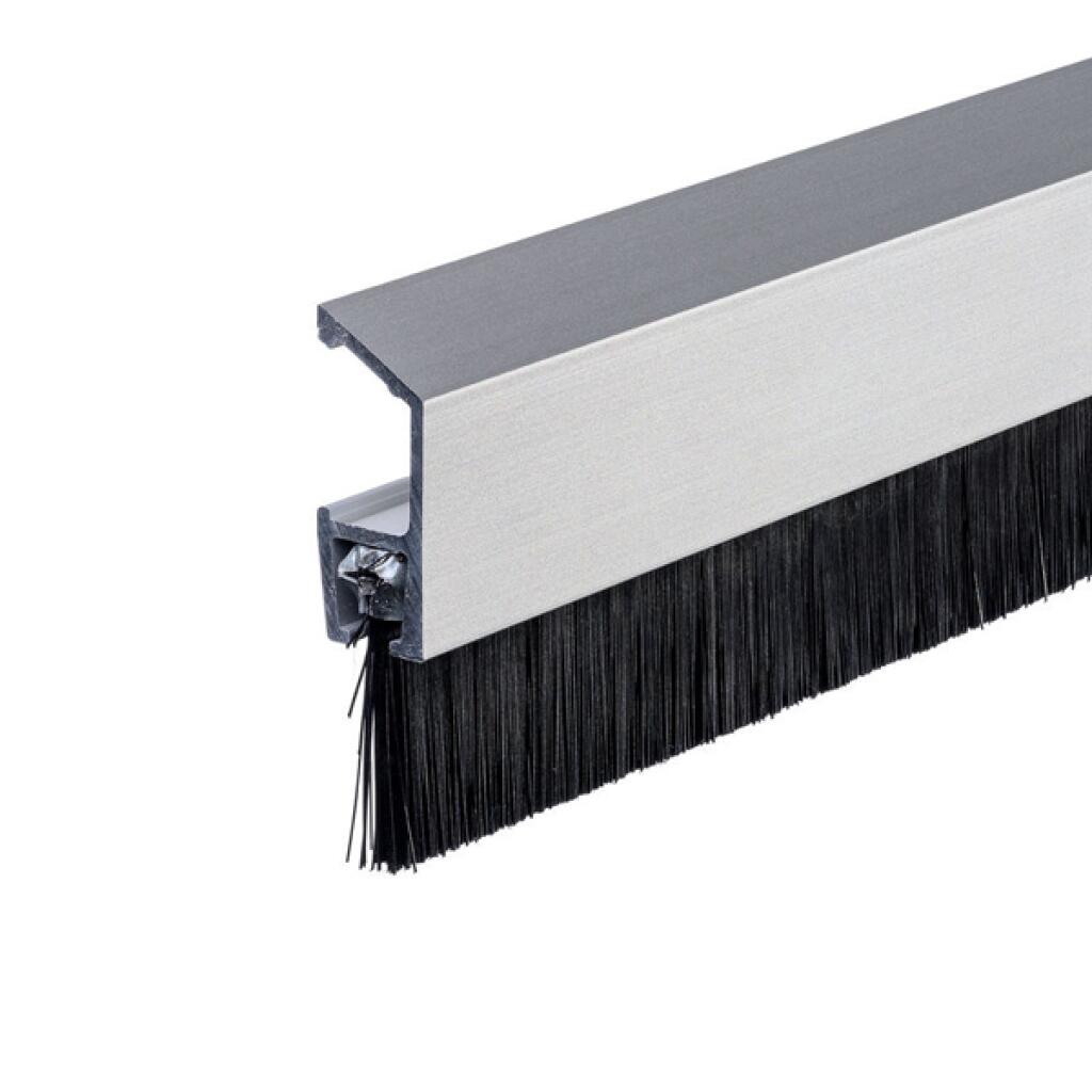 Ellen Dorpelstrip zilver borstel 36x8x1000mm