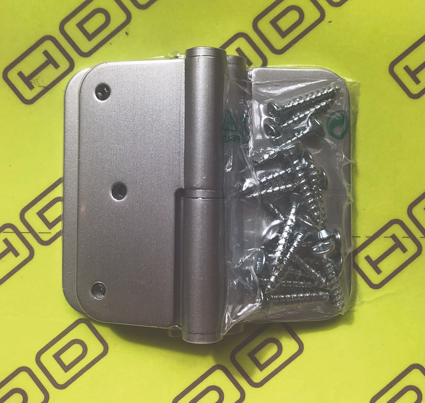 Paumelle HDD 80x80x2,5mm Alu Look Gauche
