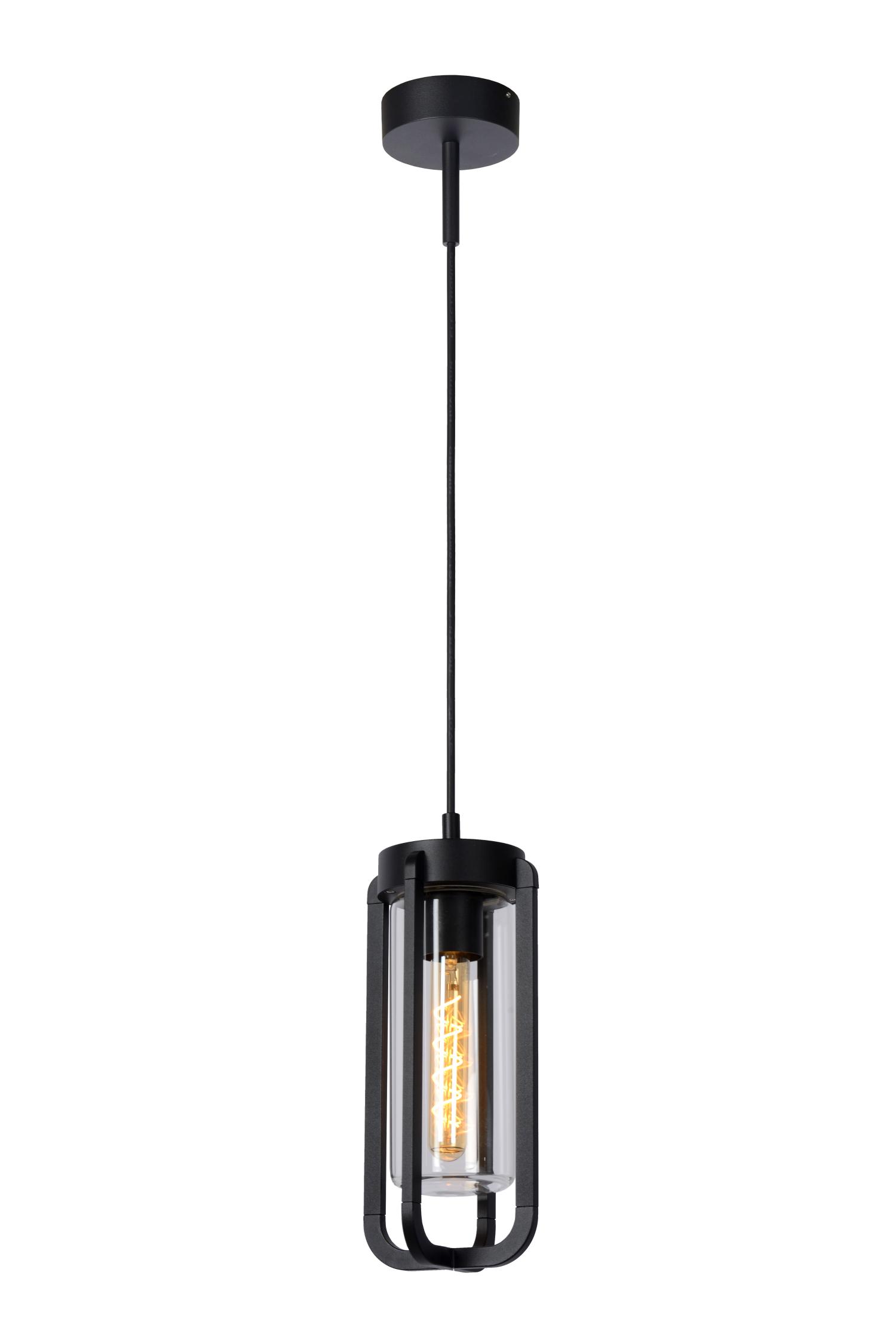 Lucide GARLAND - Suspension Extérieur - Ø 15,1 cm - 1xE27 - IP44 - Noir