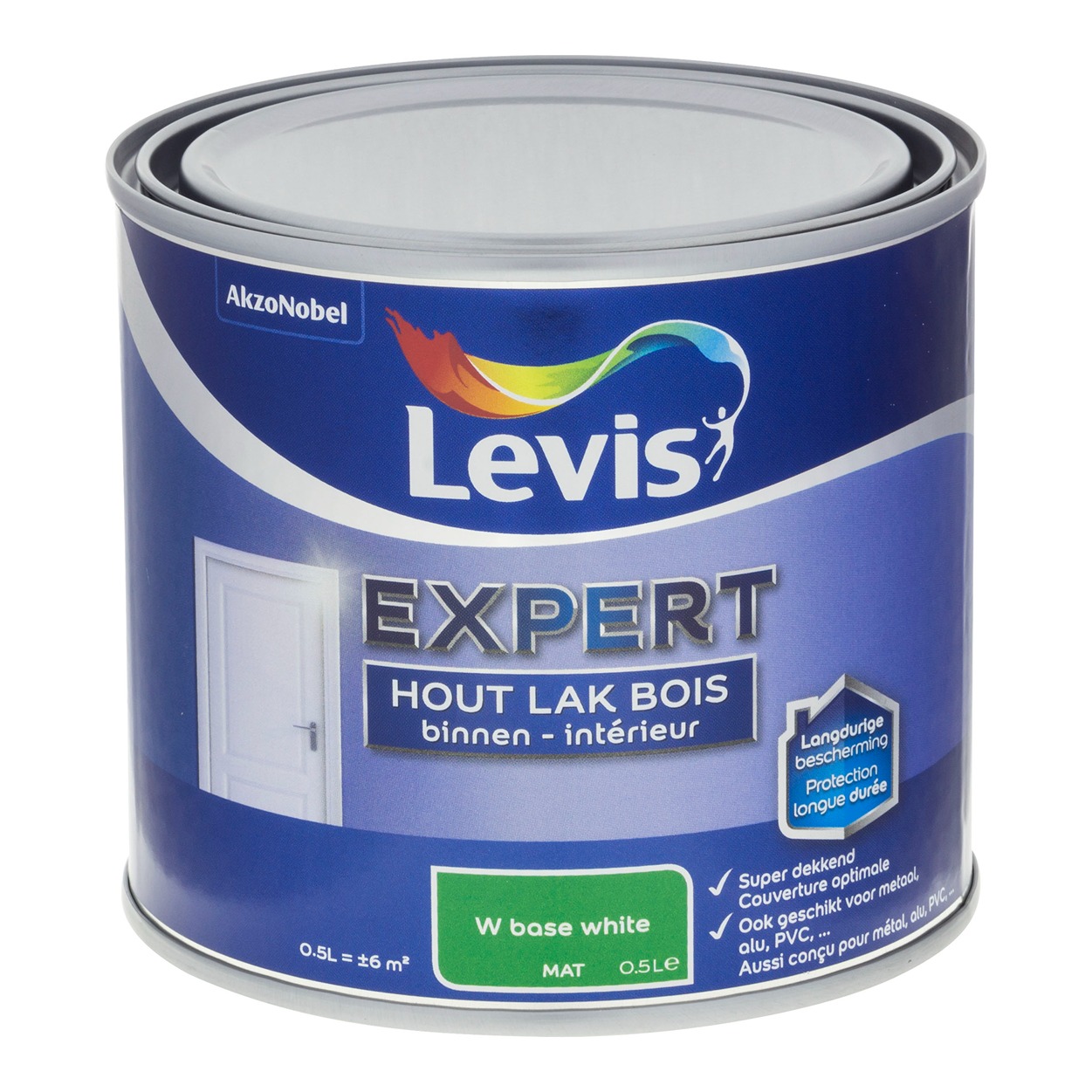 Levis Expert Hout Lak Binnen Mat Mix Wit - 0.5l