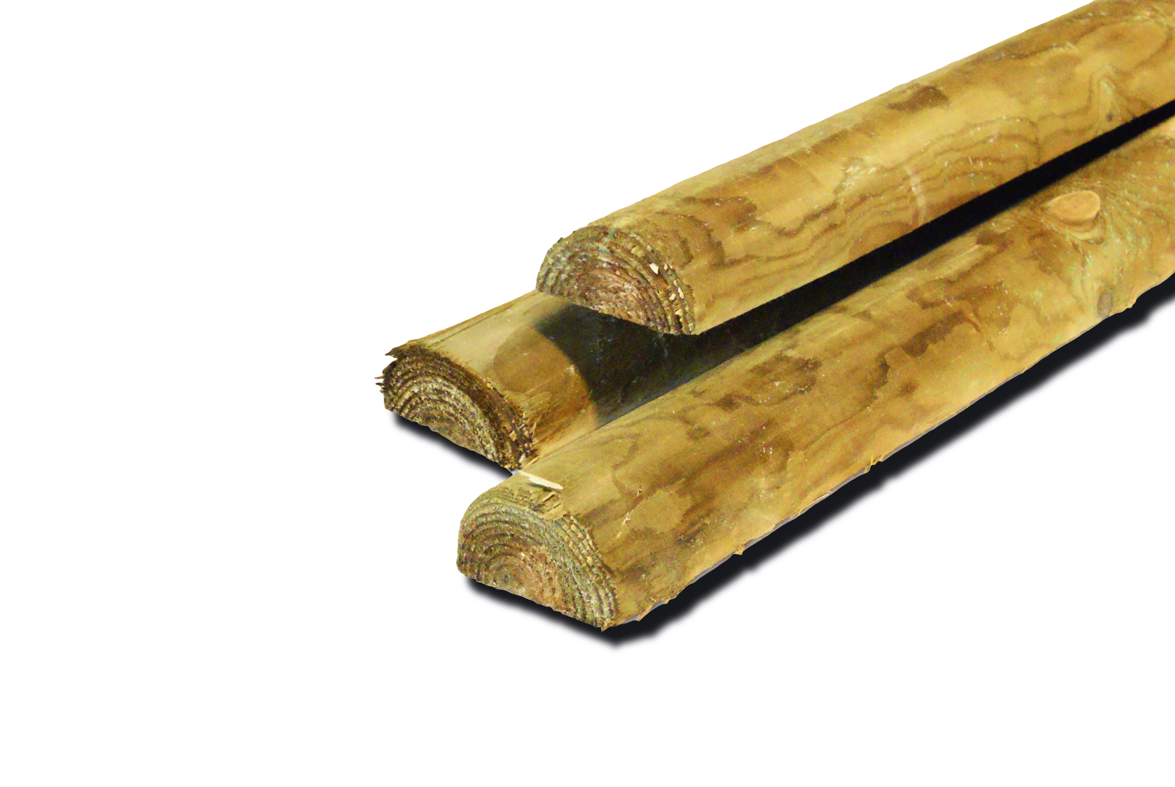 Demi-rondin sapin 7x250cm vert