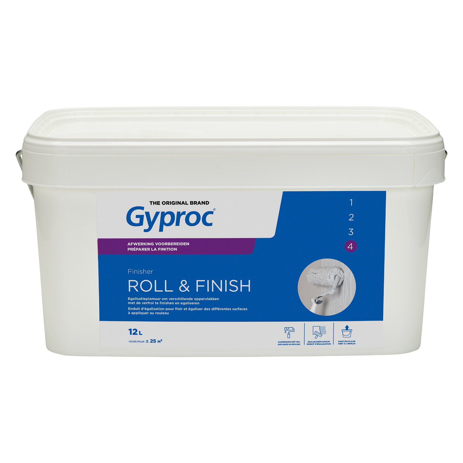 Enduit d'égalisation Roll & finish Gyproc 12 L