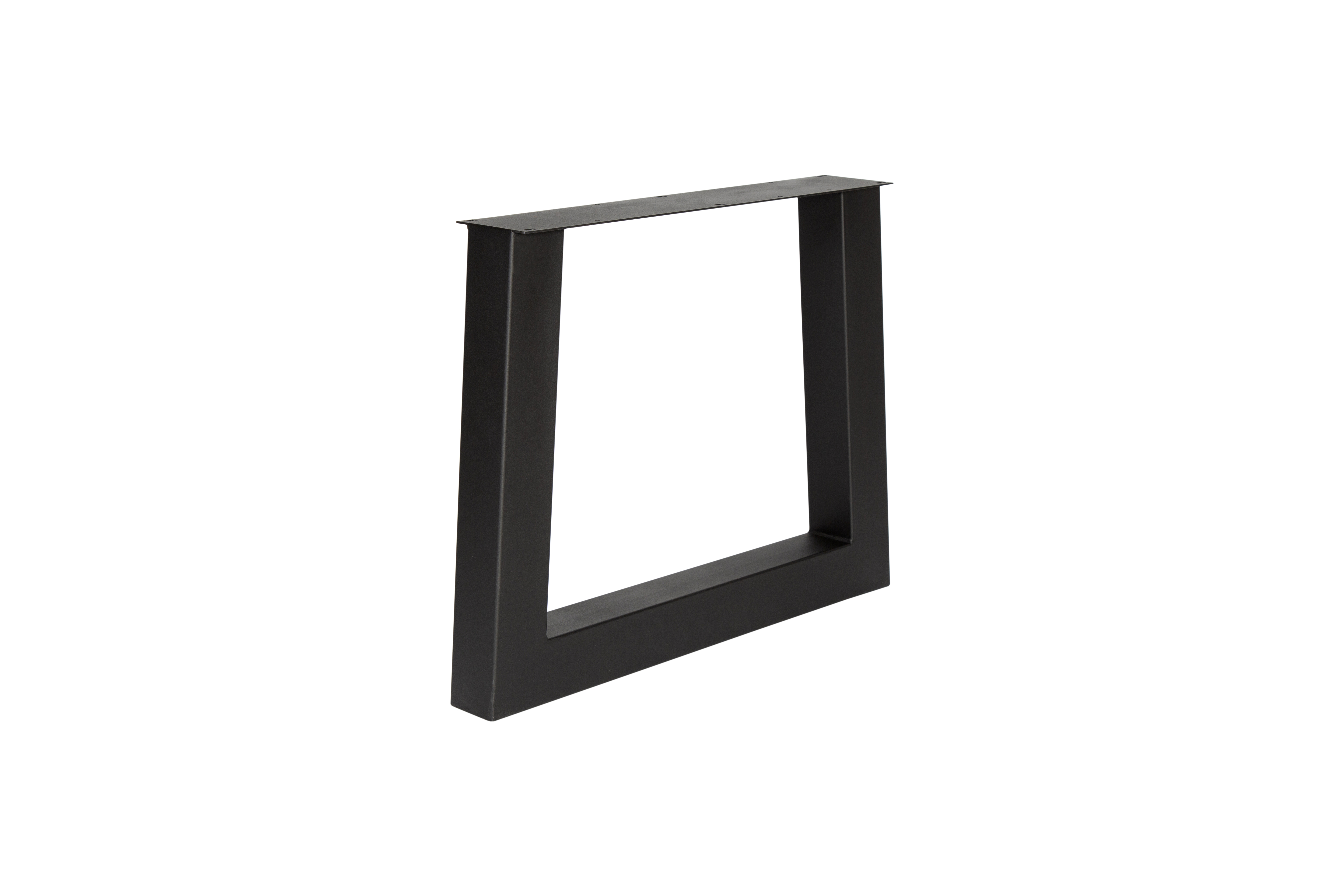Pied de table modèle U Trapezium - H71 B80-90cm profil 100x100mm noir (RAL9005)