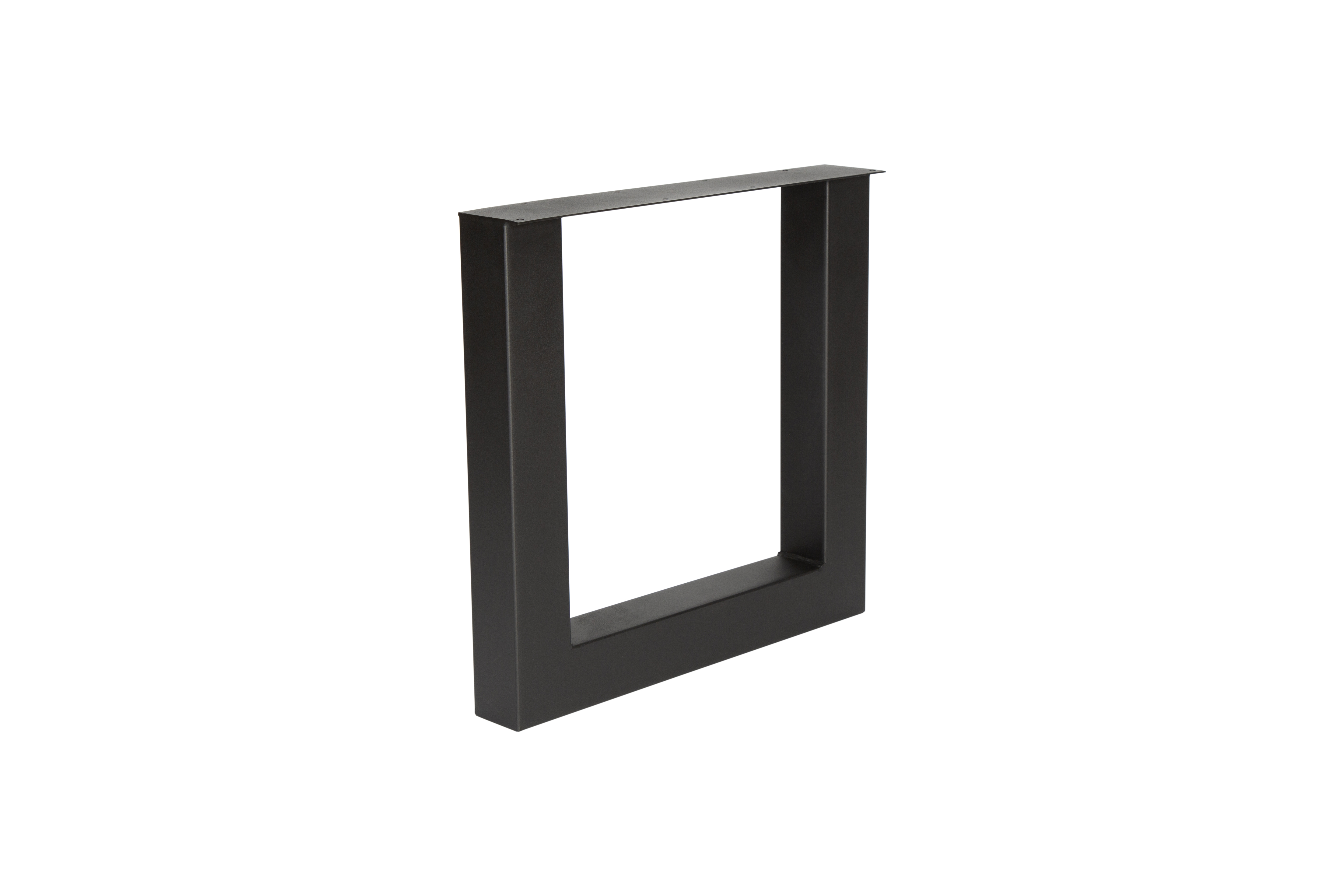 Pied de table modèle U - H71 B80-90cm profil 100x100mm noir (RAL9005)