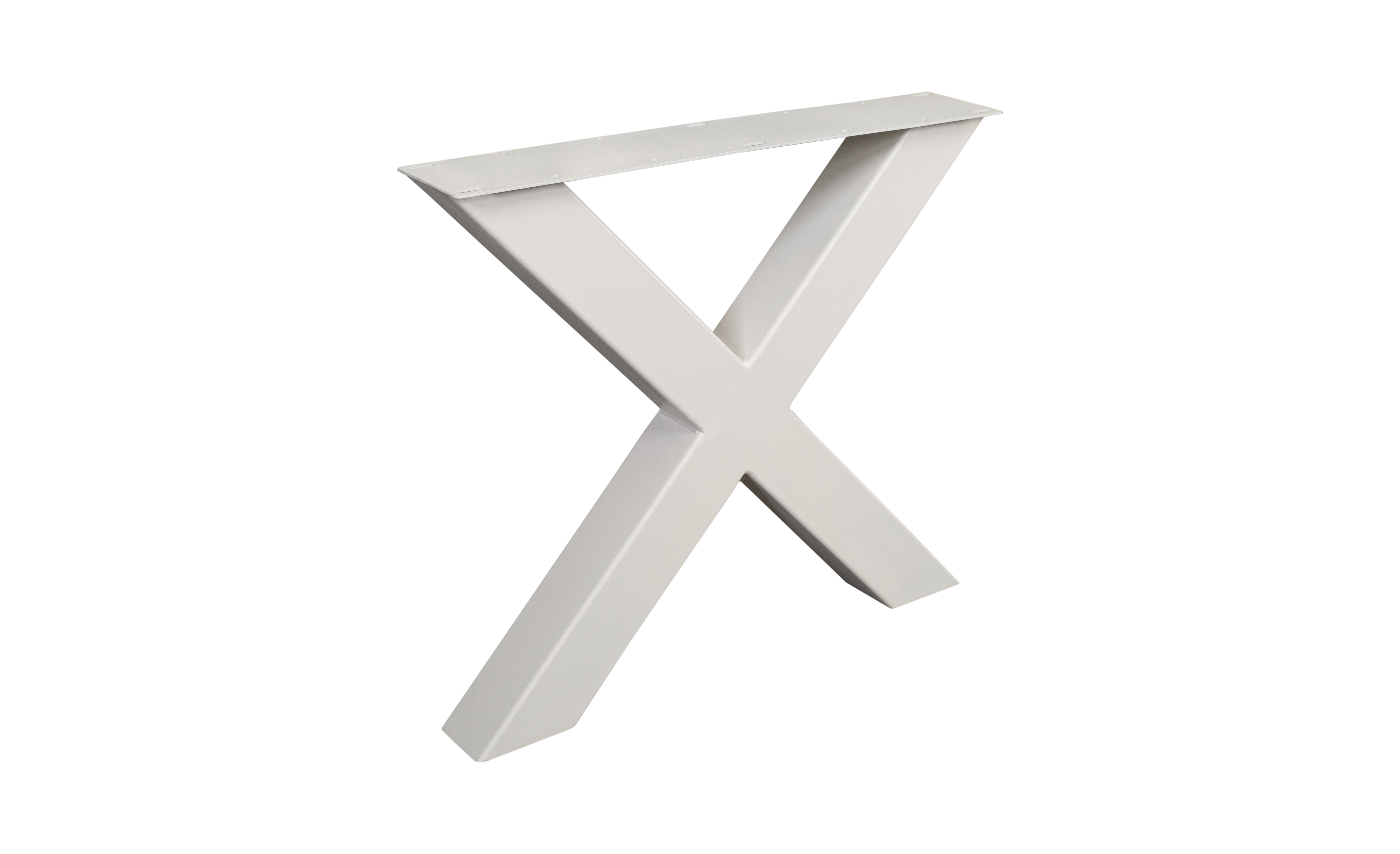 Pied de table modèle X - H71 B80cm profil 100x100mm blanc (RAL9010)
