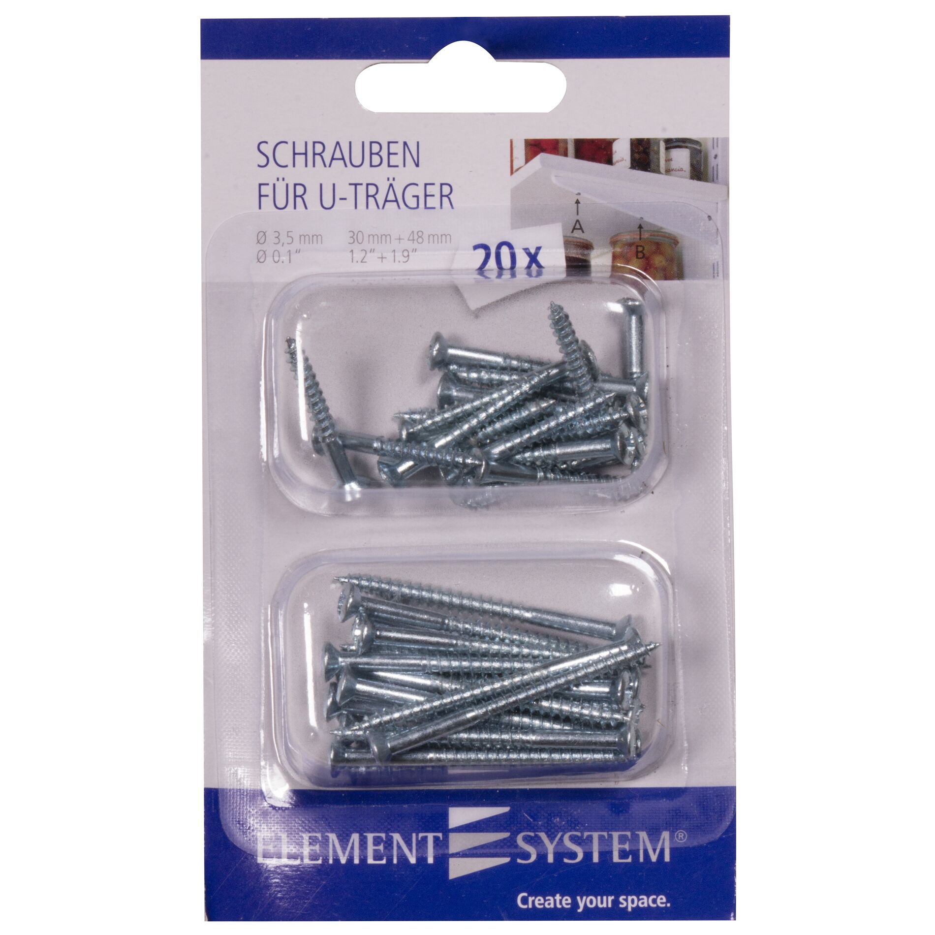 Vis pour support double Classic 50 2x20 pcs
