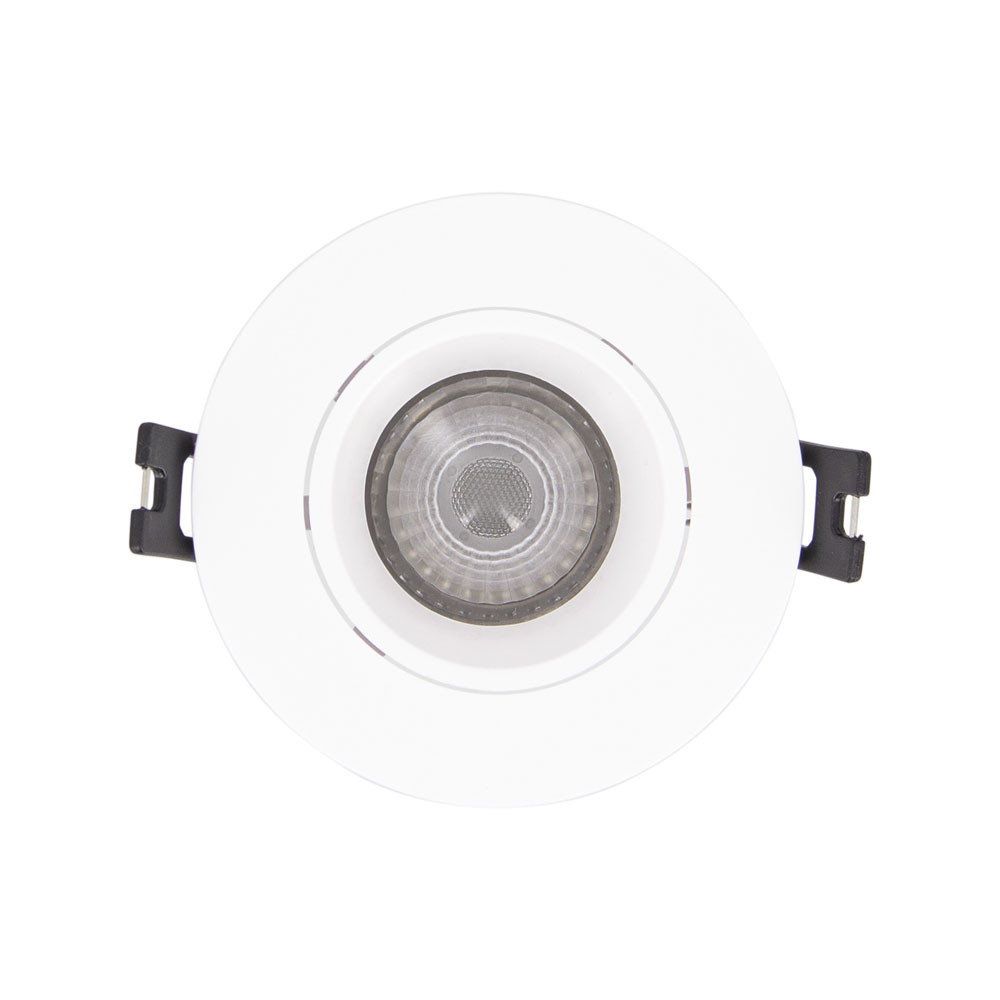 Xanlite pak van 3 LED inbouwspots rond wit GU10 - 345 lm (=50W) - IP20 - 2700k warm wit licht (lampen inbegrepen)
