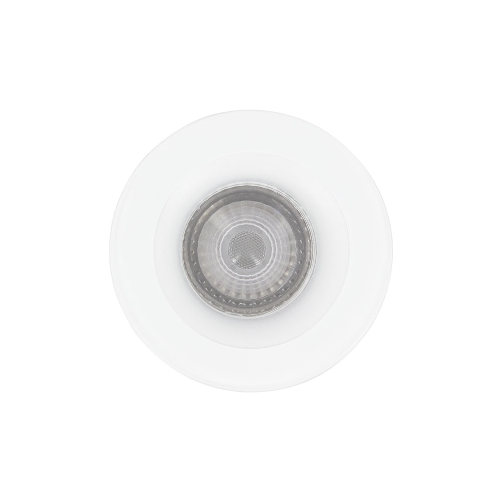 Xanlite spot encastrable LED rond blanc finition aluminium GU10 - 345 lm (=50W) - IP44 - 4000k blanc neutre (ampoule incl)