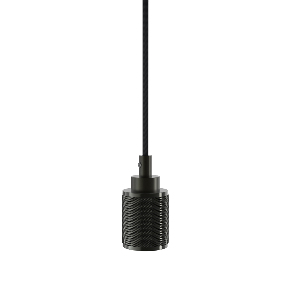Xanlite pendel in aluminium zwart met zilveren puntjes - vintage stijl - E27