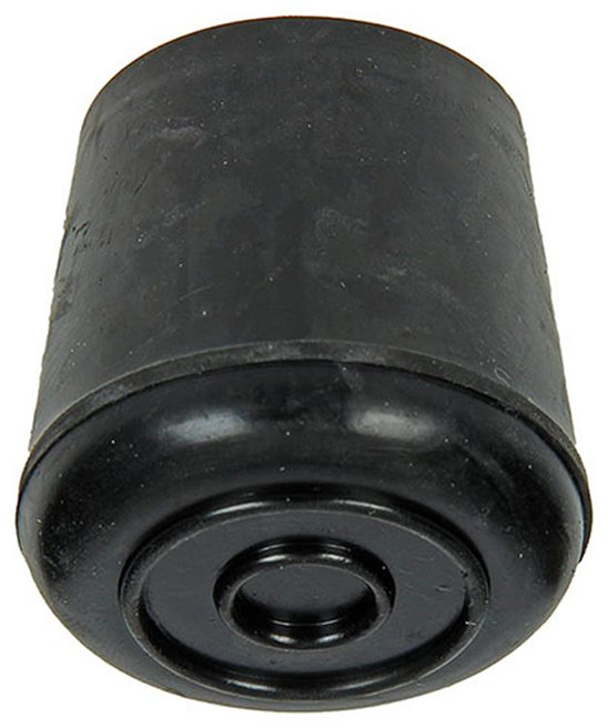 Embout coiffant caoutchouc noir rond Ø28mm (4 pièces)
