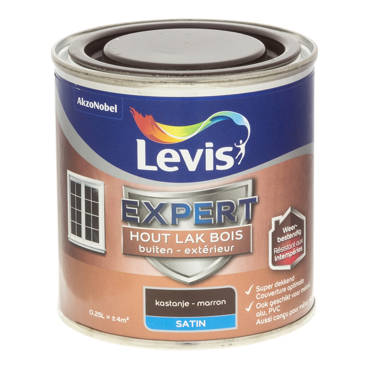Levis Expert Lak Bois Extérieur Satin 0.25l Marron