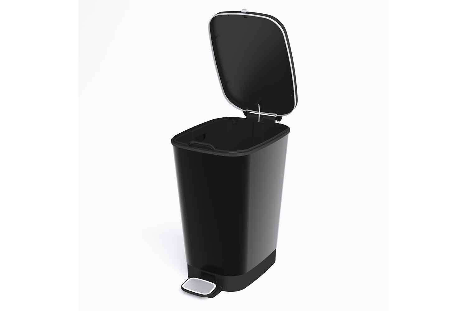 Chic bin poubelle pédale medium black 30-35l 27x41xh45cm