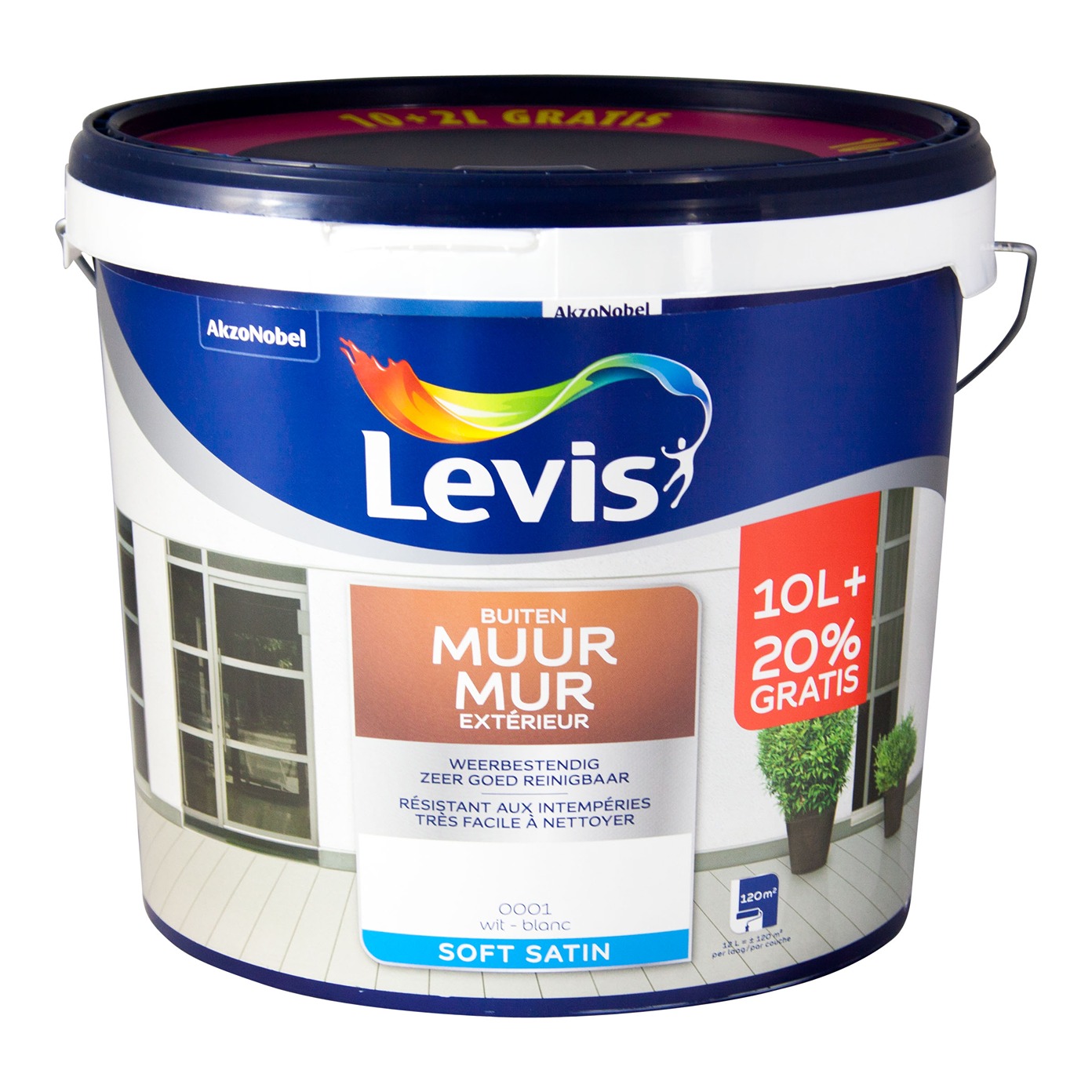 Levis Muur Buiten 10+2l Wit